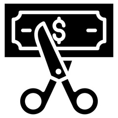 Budget Cut Icon Element For Design