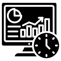 Financial Dashboard Icon Element For Design
