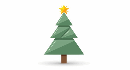 Obraz premium Christmas icon vector 2025 christmas tree vector illustration with star for holiday season christmas tree clip art and christmas card design