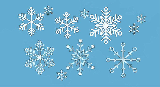 Christmas icon vector 2025 download beautiful winter snowflakes vector art illustration for christmas and new year designs free images
