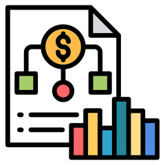 Investment Portfolio Icon Element For Design