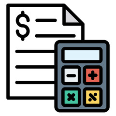 Tax Calculator Icon Element For Design