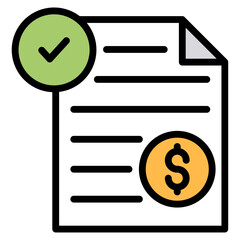 Invoice Icon Element For Design