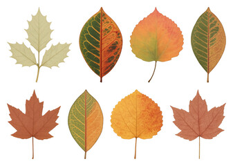 Fototapeta premium Colorful autumn leaves collection.