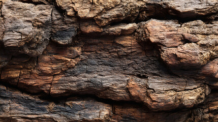 Intricate Patterns of Time Exploring the Rich, Rugge Texture of Bark on an Ancent Tree Trunk in a SereneForest Environment