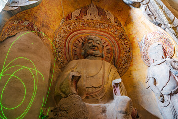 Xiangtangshan Grottoes in Handan, Hebei