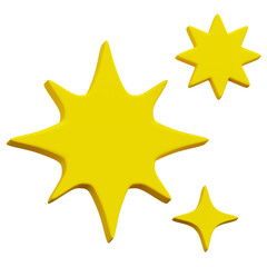 3D Sparkle Star Icon