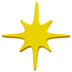 3D Sparkle Star Icon