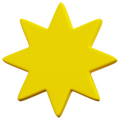 3D Sparkle Star Icon