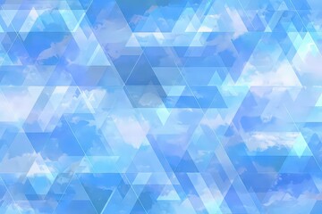 Fototapeta premium Abstract Light Blue Triangle Pattern Background