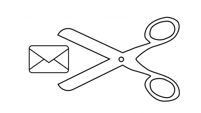 cut out message icon sketch