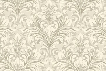 Elegant Cream And Beige Damask Pattern