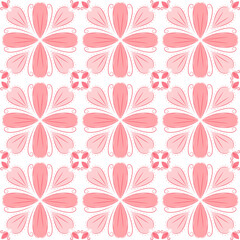 Soft Pink Petal Seamless Pattern with Radial Symmetry – Elegant Decorative Design for Wedding Invitations and Gift Wrap