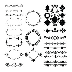 Silhouette Border Ornament Collection for Elegant Decorative Designs