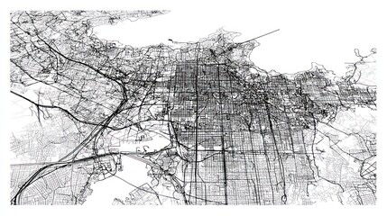 Urban road map design graphic