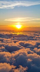 Sunrise over a vast cloud sea