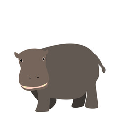 かわいいカバのイラスト