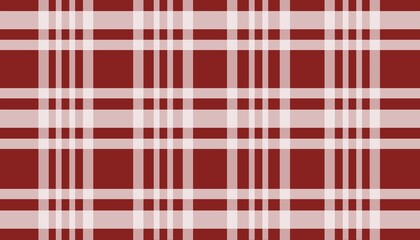 Classic Red and White Plaid Seamless Pattern – Timeless Tartan Textile Design for Fashion, Home Decor, and Seasonal Crafts