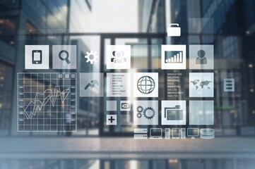 Beautiful night cityscape and stock market hologram