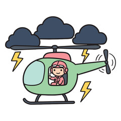 Adorable kawaii cartoon rain cloud character with a happy smiling face and falling raindrops. Cute weather mascot illustration