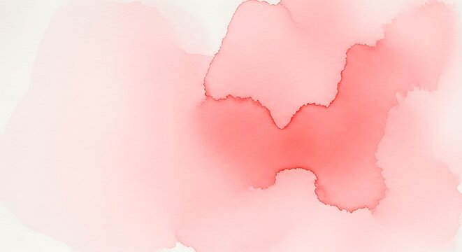 Illustration of soft, abstract watercolor texture in shades of pink and red, with blended edges and a lighter gradient, isolated on white background
