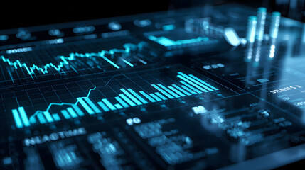 Fototapeta premium Digital Finance Dashboard Visualization