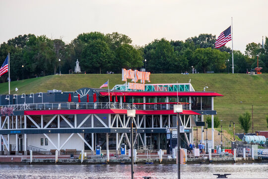 The Rusty Scupper Restaurant and Bar along the riverfront in Baltimore Maryland USA