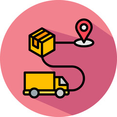 Trade Routes lineal color icon