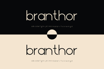 Modern minimalist logo design with abstract circle and elegant typography