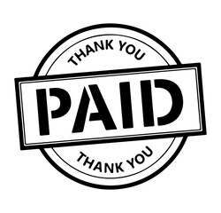 Fototapeta premium Black Paid Stamp Vector Icon