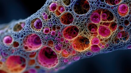 Exploring the Microscopic World: A Captivating Close-Up of a Blood Cell Imaged through Advanced Histology Techniques