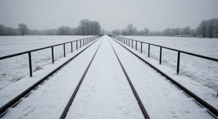 Winter Rail Tracks
