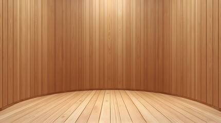 Naklejka premium Minimalist wooden planks interior background for product display or architectural visualization, simple design