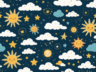 seamless background with clouds