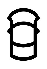 Abstract bamboo logo. A modern stylized bamboo symbol. Minimalist geometric bamboo leaves and stalk.