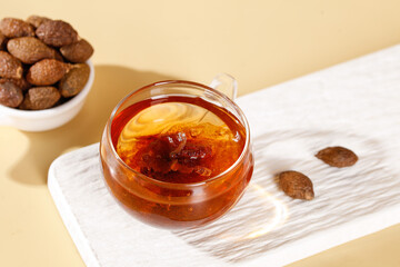 Herbal Tea with Honey Lemon and Dates - Natural Health Drink with Throat Soothing Effect