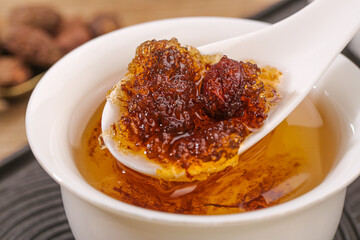 Herbal Tea with Rock Sugar and Dates - Traditional Health Remedy for Throat Care and Wellness