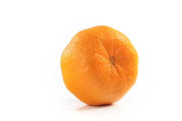 Fresh Mandarin Orange Citrus Fruit on White Background