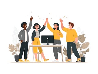 Healthy Lifestyle Related Modern Flat Design, Vector Illustration