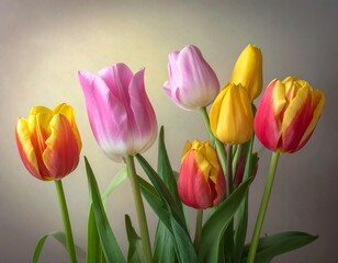 Fototapeta premium Spring tulips in soft light