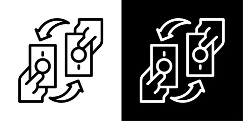 Transaction icon of a flat style vector 