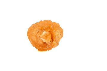 Dried Longan Fruit Isolated on White Background - Traditional Asian Snack from Yunnan