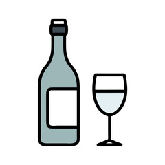 bottle and glass of wine