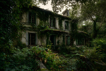 The Haunting Allure of a Prmanently Deserted Home Exding an Unnerving Charm