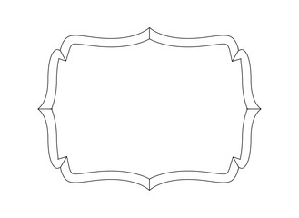 シンプル装飾フレーム　モノクロ枠デザイン