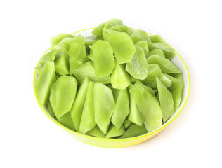 Fresh Shredded Green Lettuce Leaves in Bowl - Healthy Organic Salad Ingredients