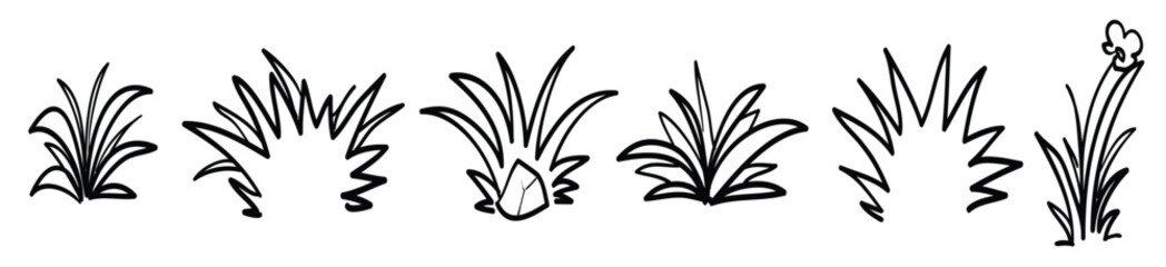 oodle grass illustration collection handdrawn style