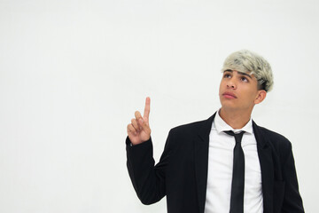 businessman pointing at something