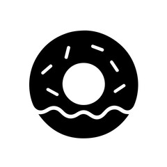 Obraz premium Vector icon of a donut with sprinkles and frosting