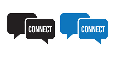 Mobile Chat Application Interface with Dialogue Bubbles